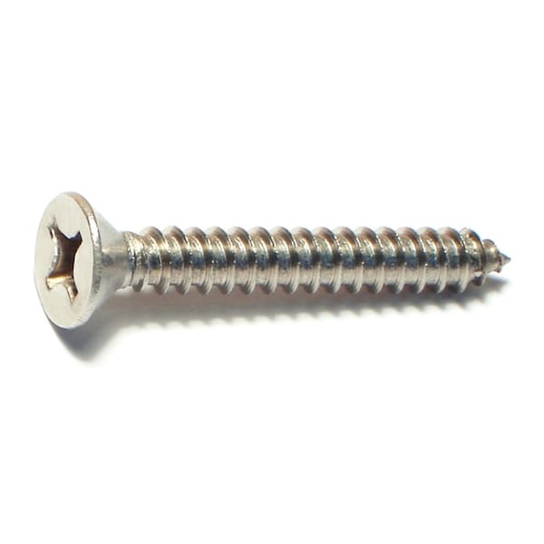 Midwest Fastener Sheet Metal Screw, #12 x 1-1/2 in, 18-8 Stainless Steel Flat Head Phillips Drive, 50 PK 53583 - main